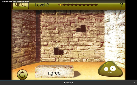 Screencap of Clear Speech Push the Blob activity