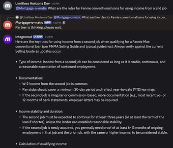 Screen cap of "Morty" inside a Discord chat window